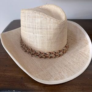 Resistol Roundup Collection Burlap Cowboy‎ Hat Men's 7 1/4 Tan Western Cowgirl